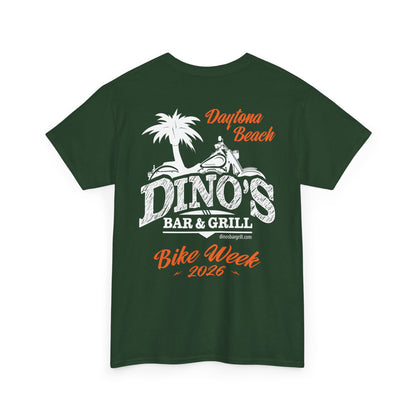 2-Sided T‑Shirt | Bike Week 2026 | Dino's Bar & Grill | Daytona Beach