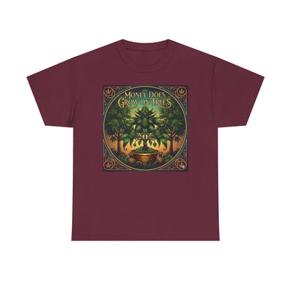 Money Does Grow On TreesMarijuana  tee | vintage cannabis money tree illustration