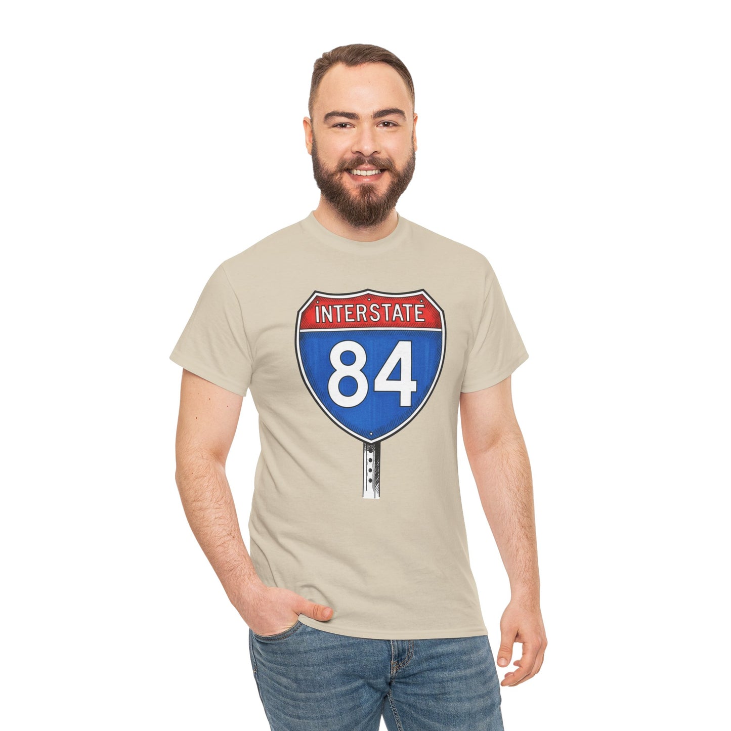 Interstate 84 Sign Tee | Vintage Urban Graphic I84 T-shirt