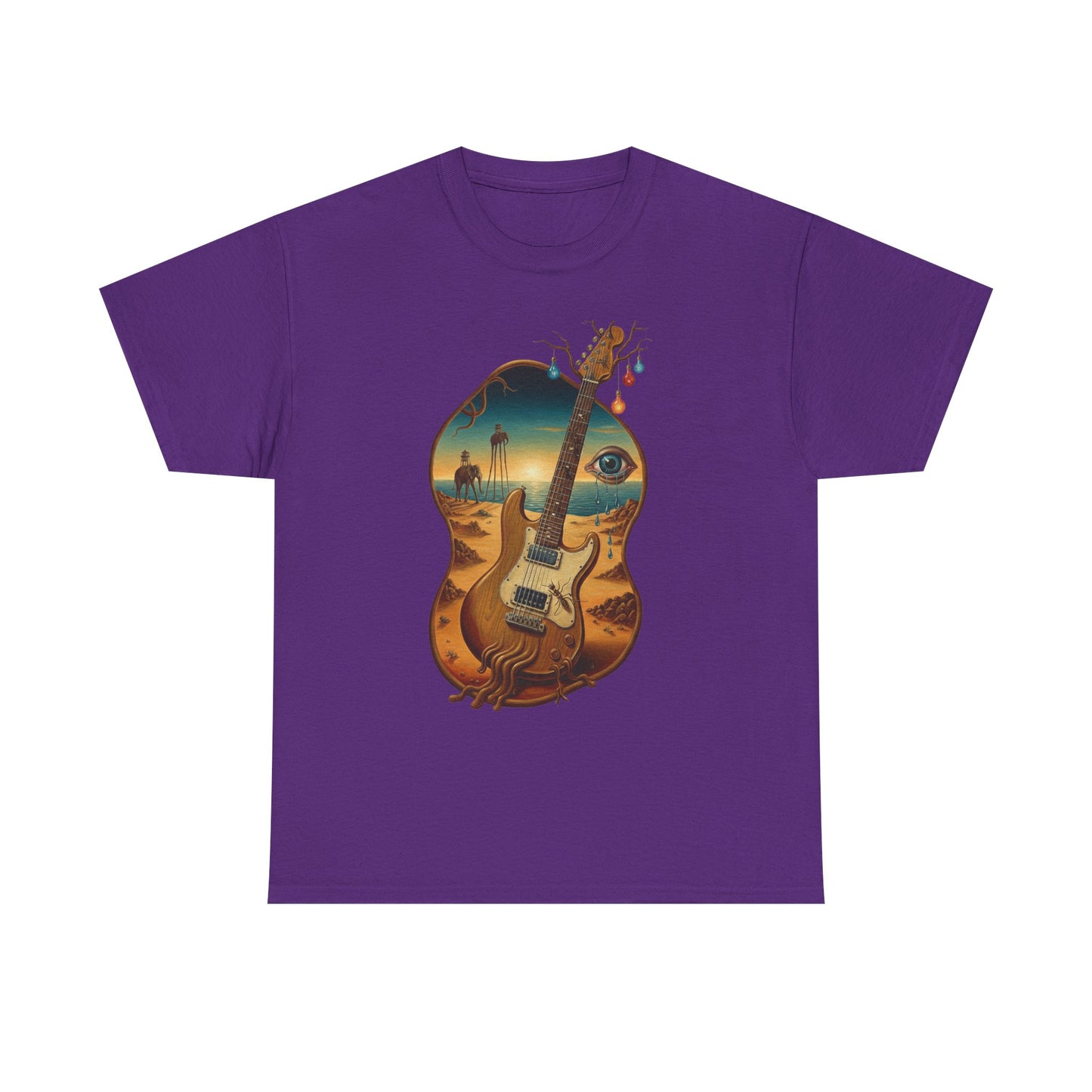 Surreal Desert Guitar Tee | Acoustic Guitar, Desert Landscape