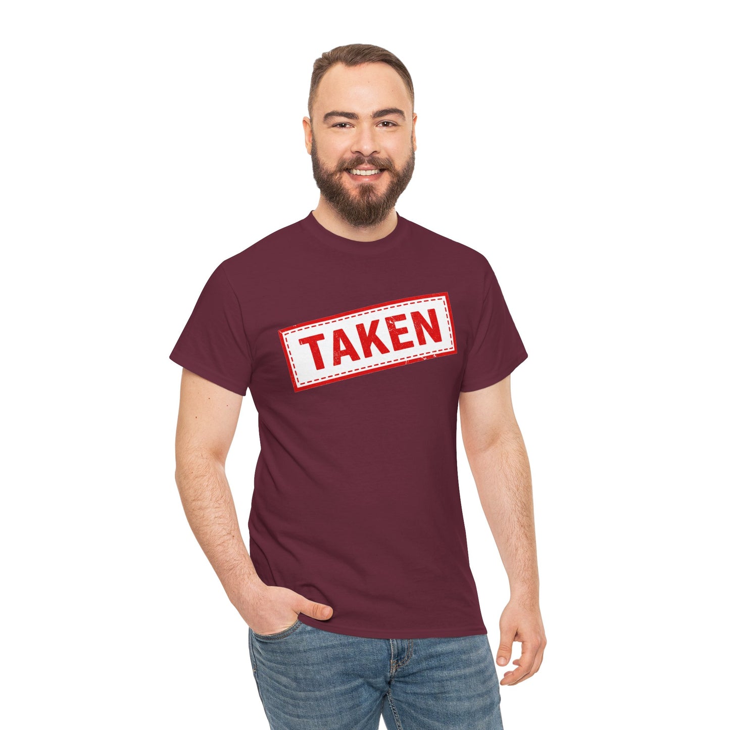 Taken Stamp T-Shirt - Funny TAKEN Graphic Tee | Valentine's Day