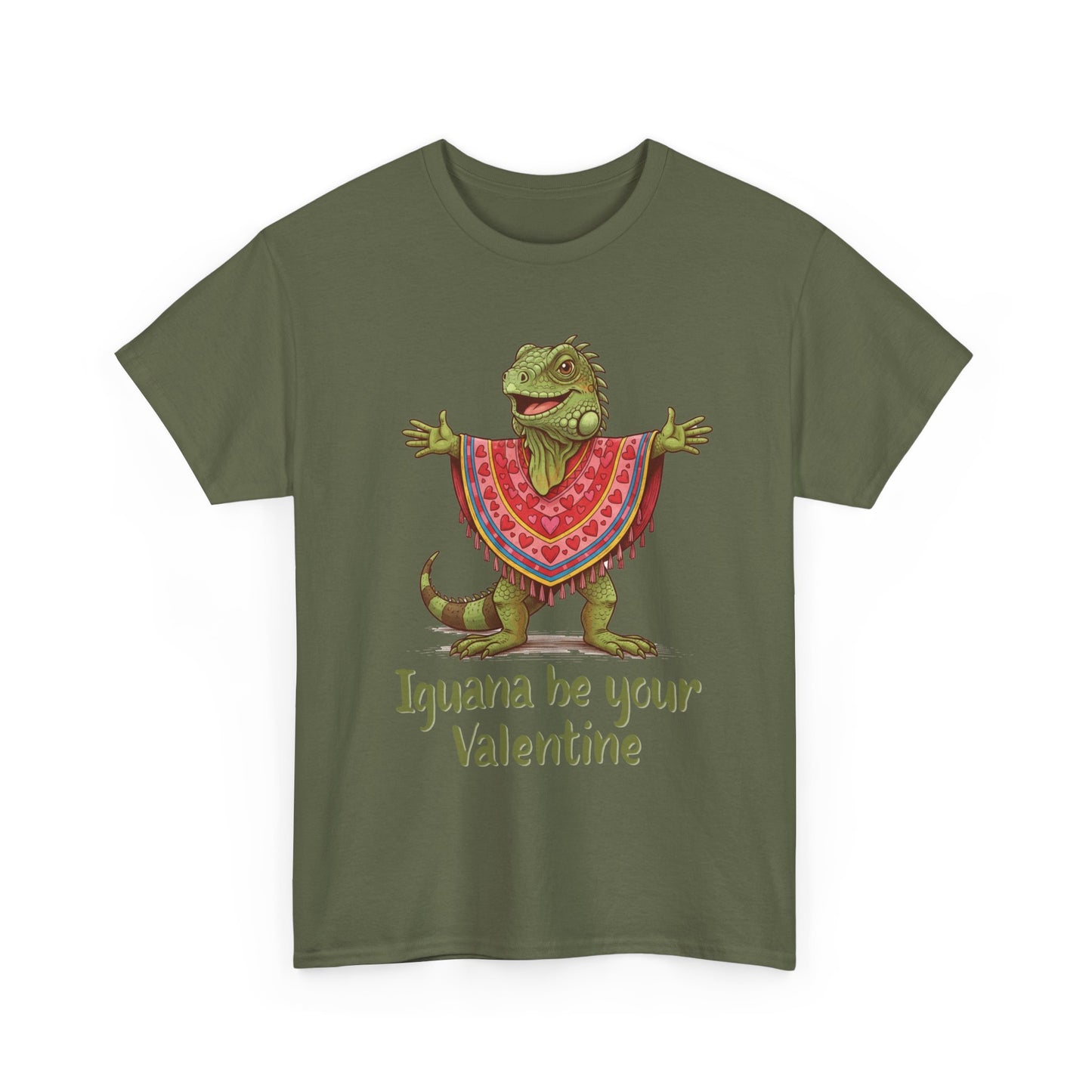 Valentines Day ! "Iguana be your Valentine" Tee | Happy Iguana in Heart Poncho | Valentines Gift