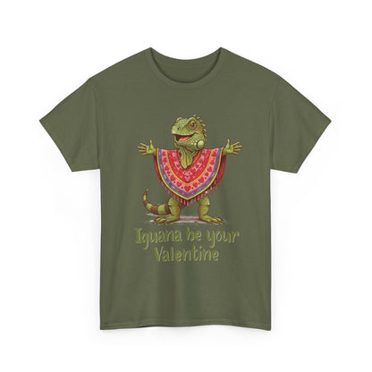 Valentines Day ! "Iguana be your Valentine" Tee | Happy Iguana in Heart Poncho | Valentines Gift