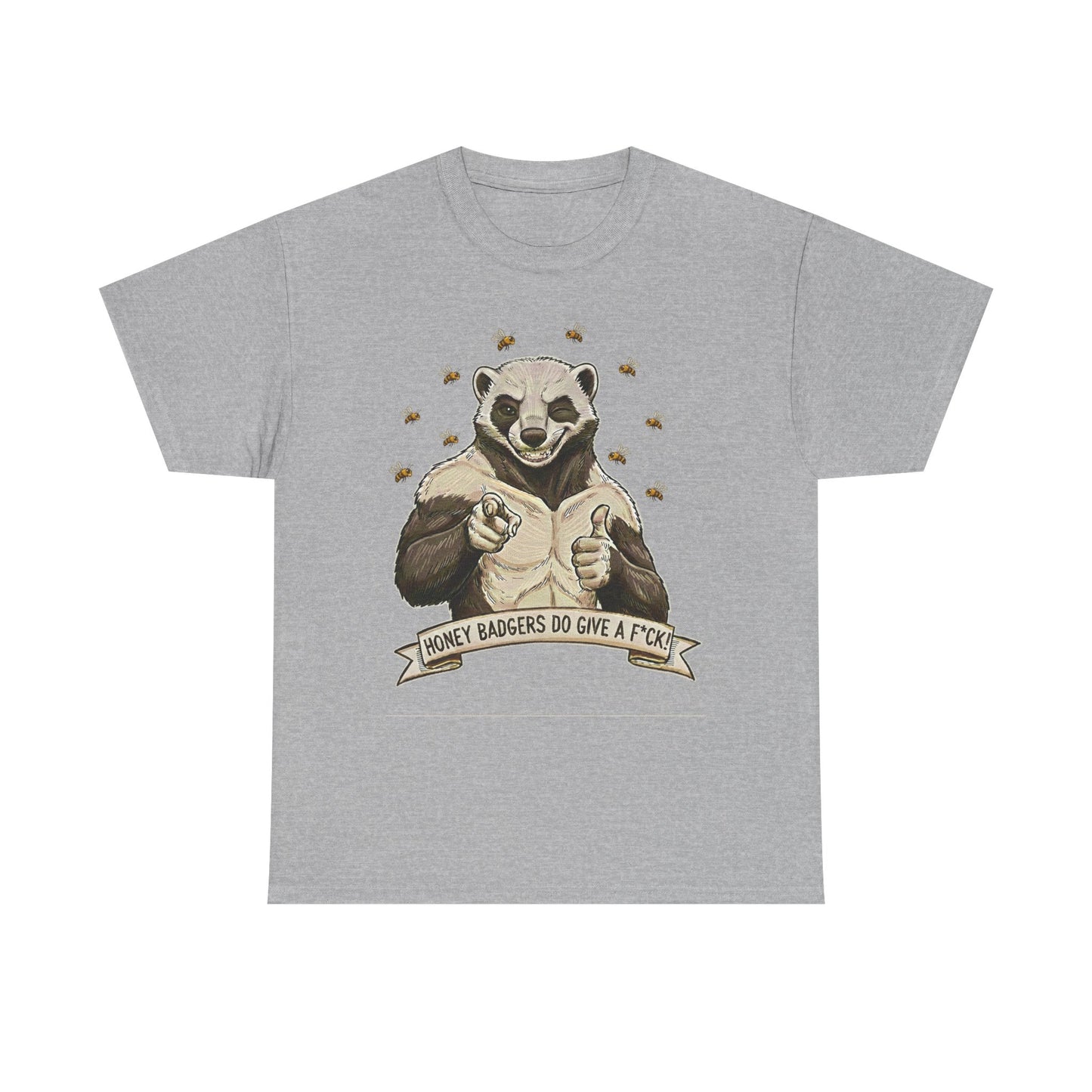 Honey Badger T-Shirt | Honey Badgers Do Give A F*ck Graphic Tee