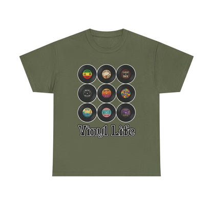 Vinyl Life record collection Tee | Retro vinyl records graphic T-Shirt