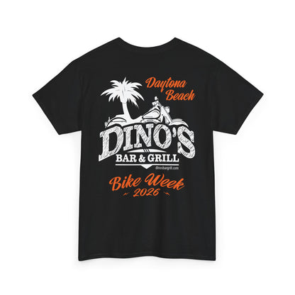 2-Sided T‑Shirt | Bike Week 2026 | Dino's Bar & Grill | Daytona Beach