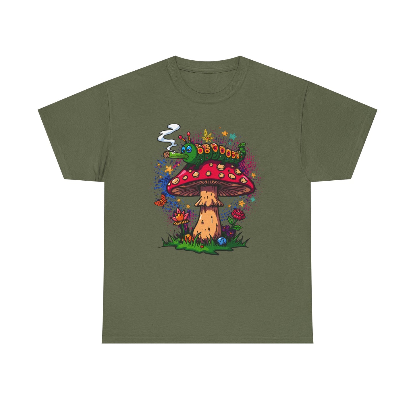 Psychedelic Mushroom Illustration Tee | Trippy Toadstool Graphic T-Shirt