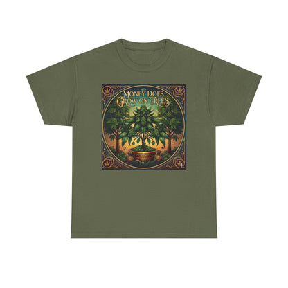 Money Does Grow On TreesMarijuana  tee | vintage cannabis money tree illustration