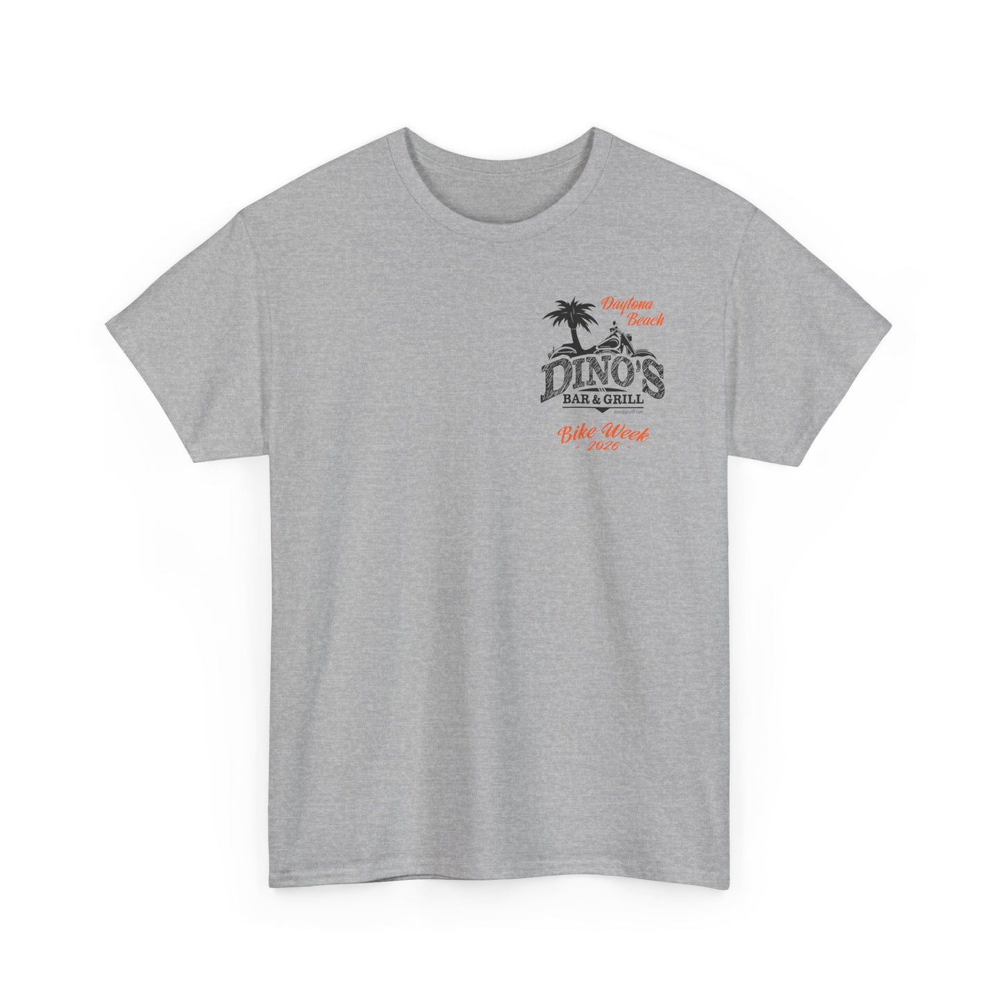 2-Sided T‑Shirt | Bike Week 2026 | Dino's Bar & Grill | Daytona Beach