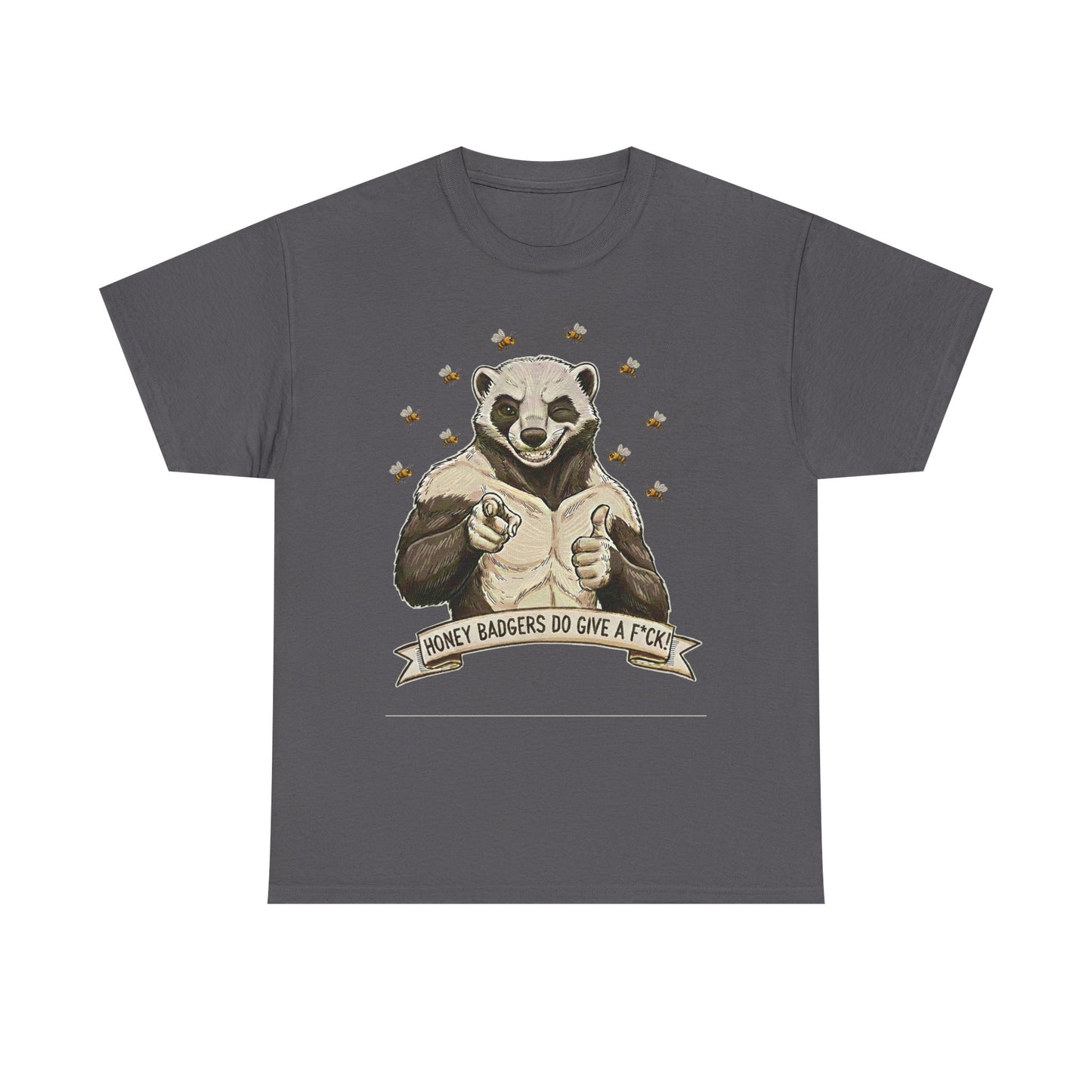 Honey Badger T-Shirt | Honey Badgers Do Give A F*ck Graphic Tee