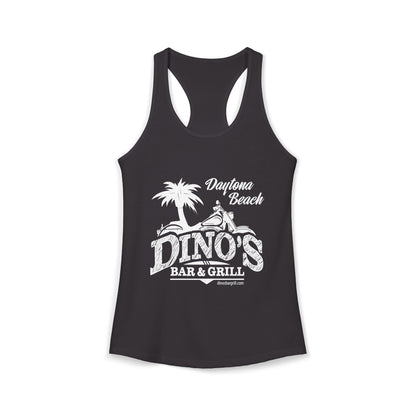 Women's Racerback Tank | Dino's Bar & Grill | Daytona Beach