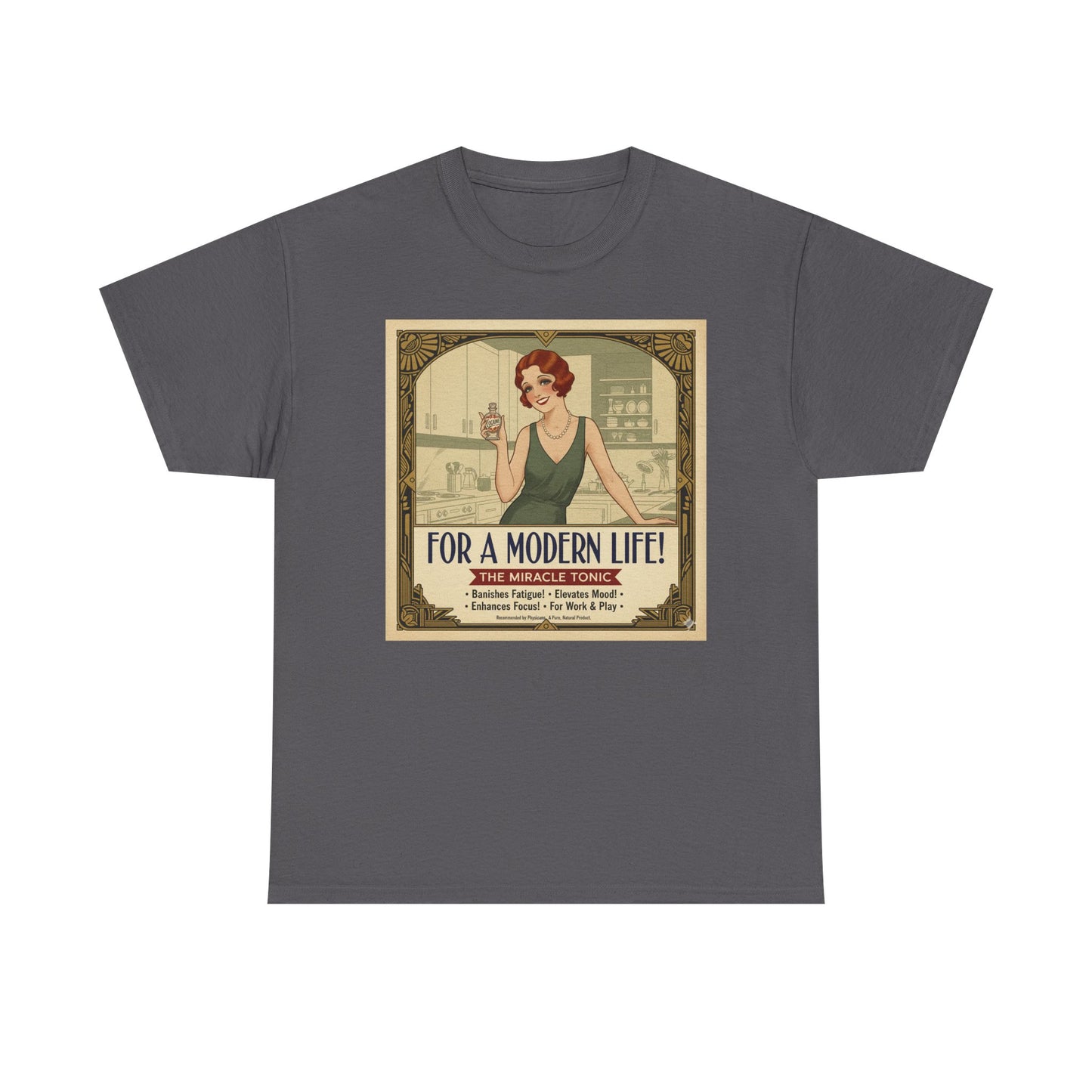 For a Modern Life! Cocaine Vintage ad graphic Tee | Retro 1920s illustration