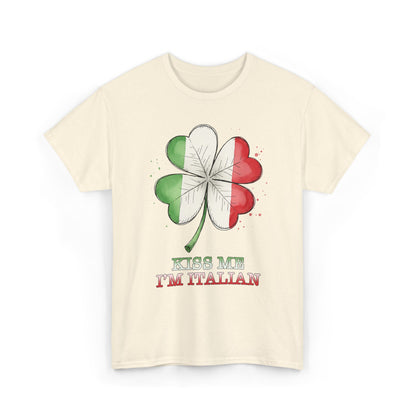 St. Patrick’s Day Kiss Me I'm Italian Shamrock T‑Shirt