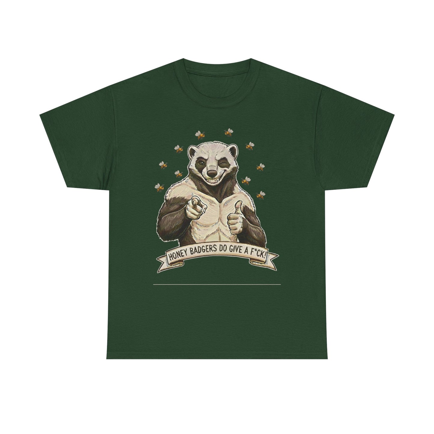 Honey Badger T-Shirt | Honey Badgers Do Give A F*ck Graphic Tee