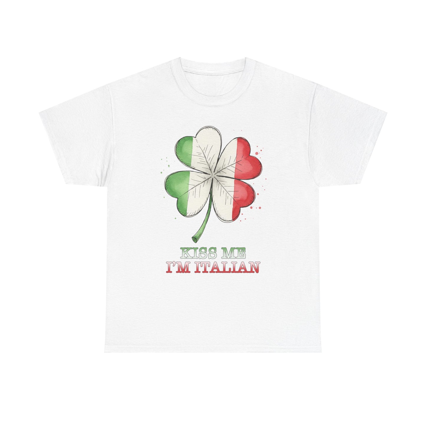 St. Patrick’s Day Kiss Me I'm Italian Shamrock T‑Shirt