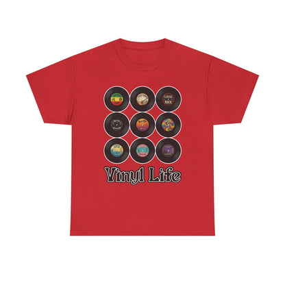 Vinyl Life record collection Tee | Retro vinyl records graphic T-Shirt