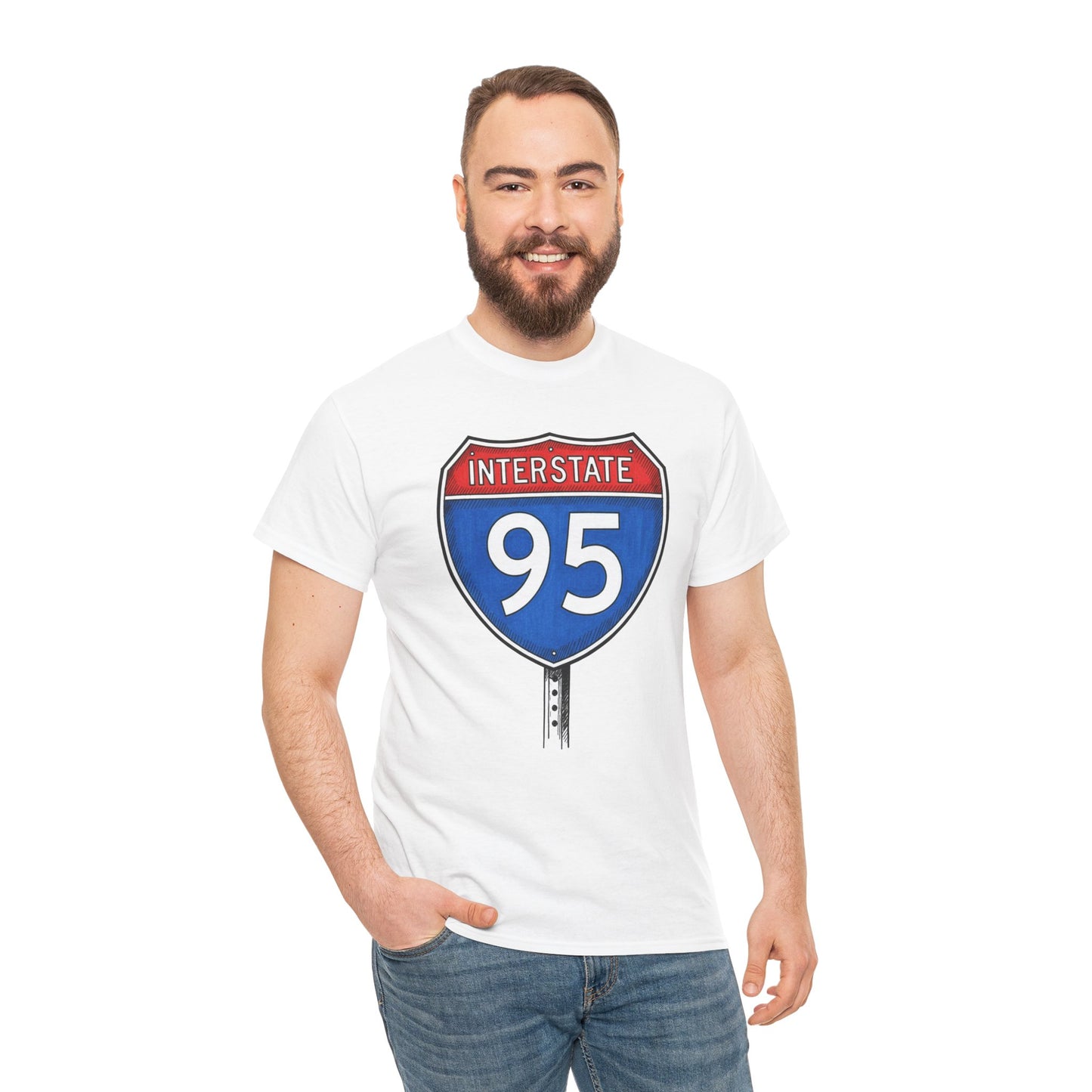 Interstate 95 Sign Tee | Vintage Urban Graphic I95 T-shirt