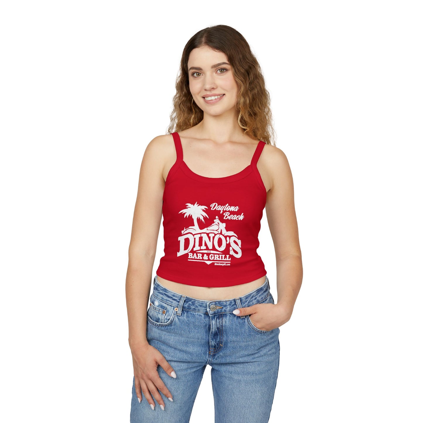 Women's Beach Crop Tank Top | Dino's Bar & Grill | Daytona Beach