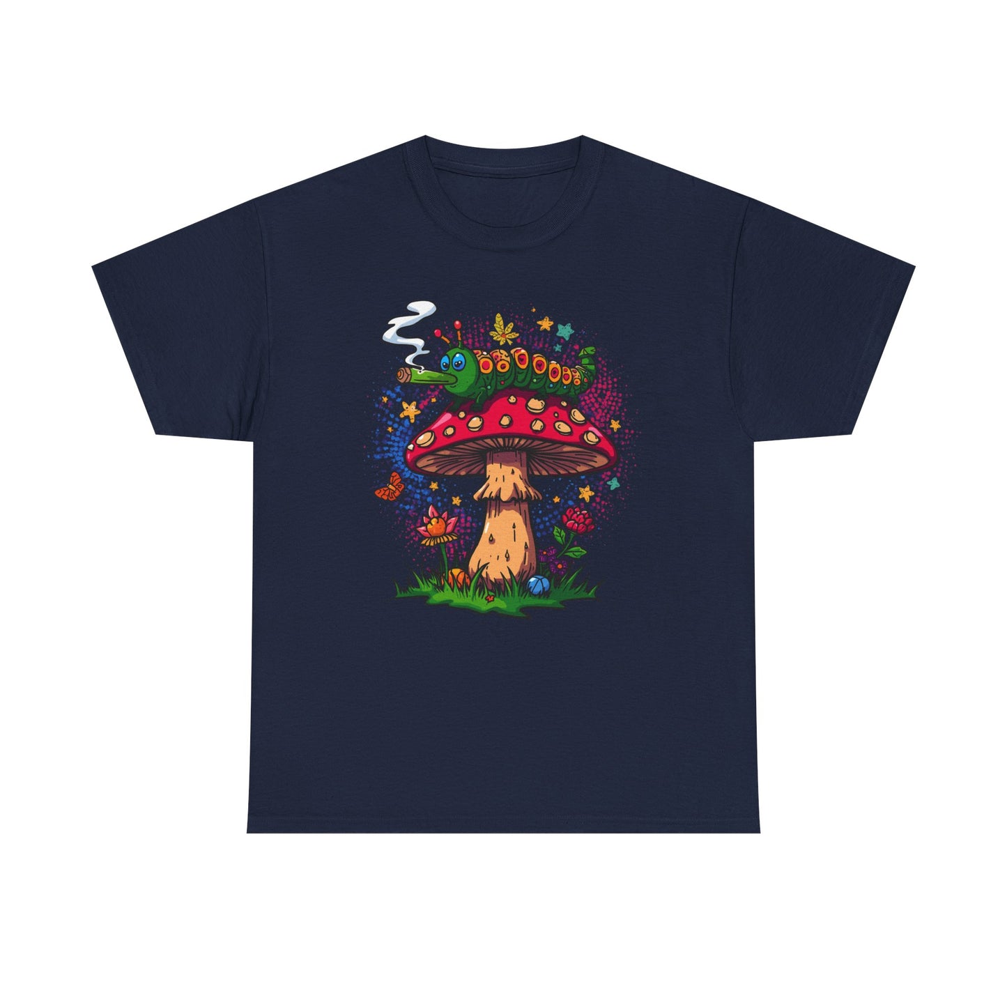 Psychedelic Mushroom Illustration Tee | Trippy Toadstool Graphic T-Shirt
