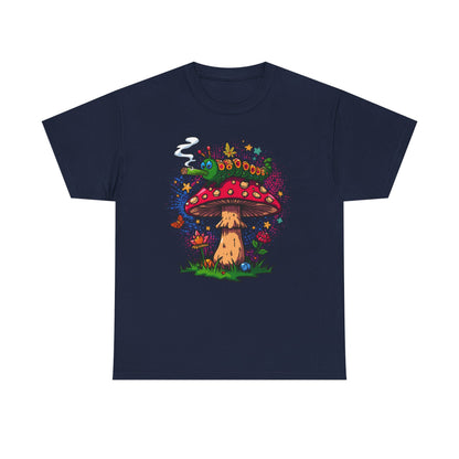 Psychedelic Mushroom Illustration Tee | Trippy Toadstool Graphic T-Shirt