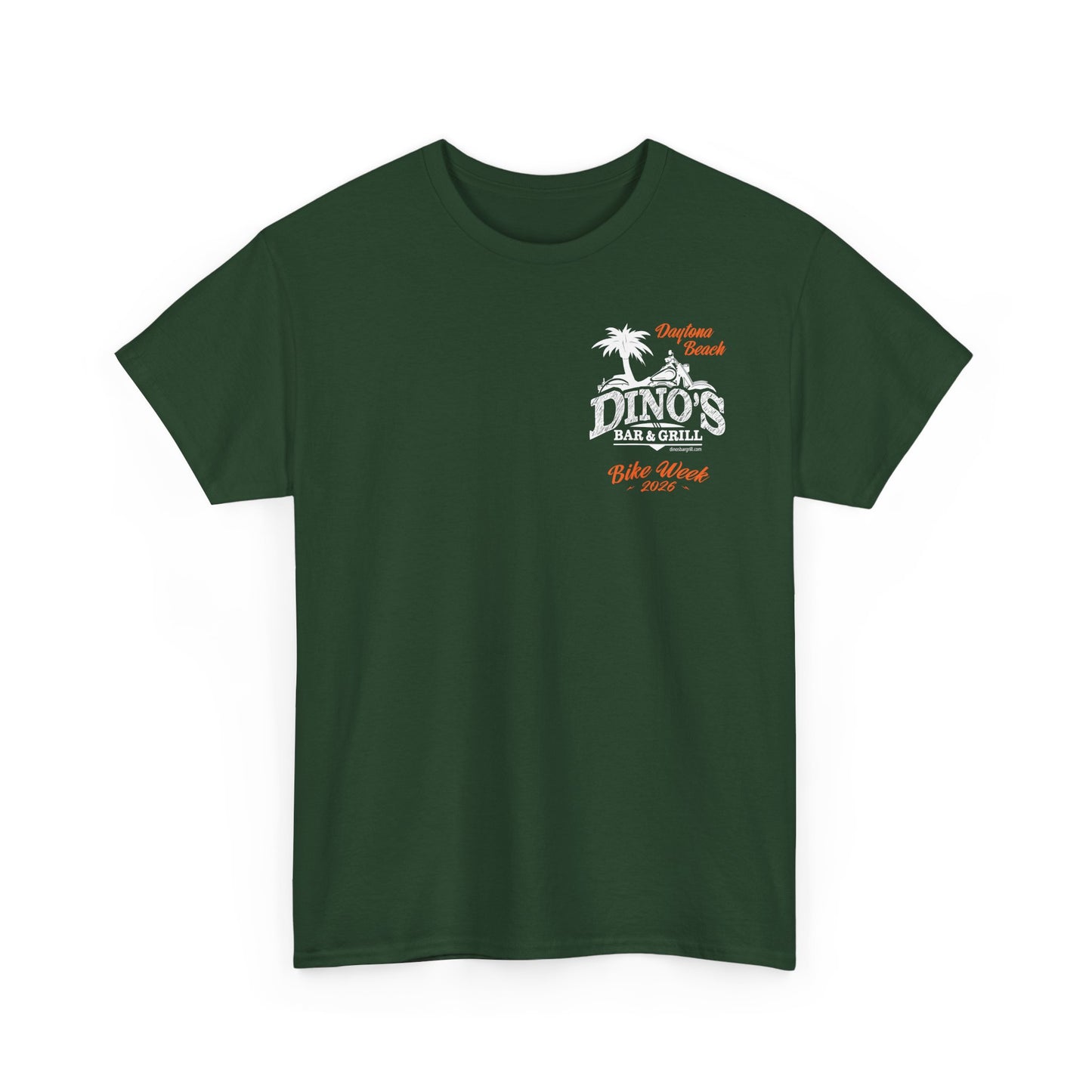 2-Sided T‑Shirt | Bike Week 2026 | Dino's Bar & Grill | Daytona Beach