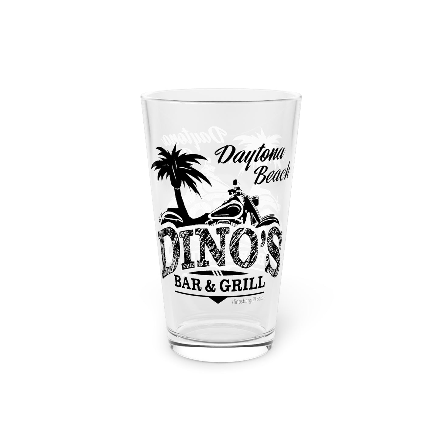 16oz Pint Glass | Dino's Bar & Grill | Daytona Beach