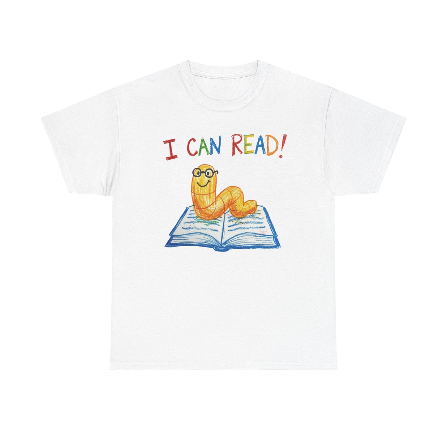 I Can Read Bookworm tee | Retro Reading Shirt