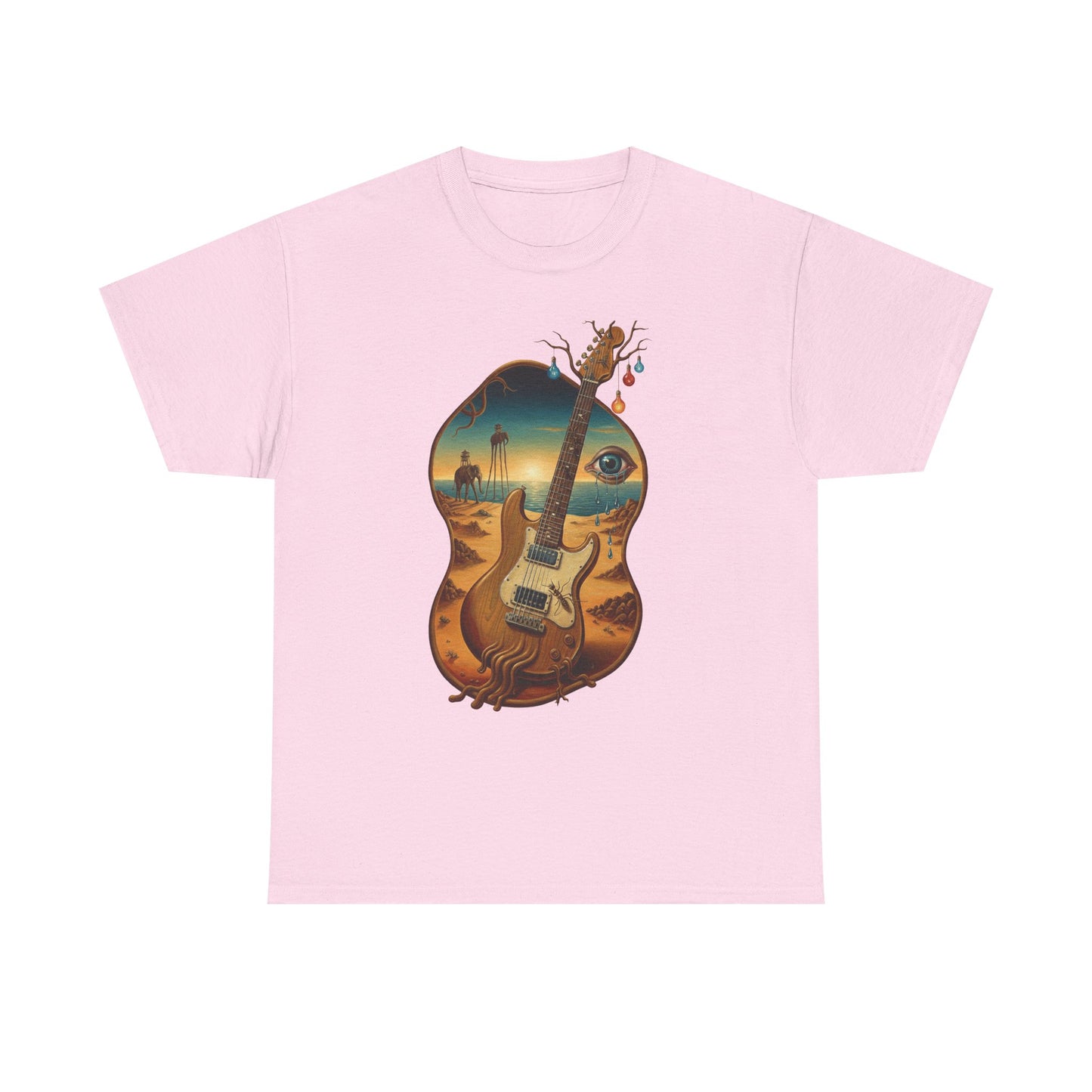 Surreal Desert Guitar Tee | Acoustic Guitar, Desert Landscape