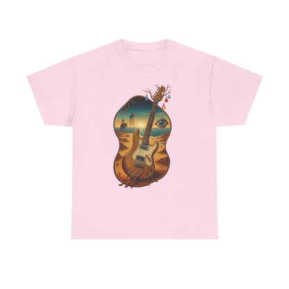 Surreal Desert Guitar Tee | Acoustic Guitar, Desert Landscape