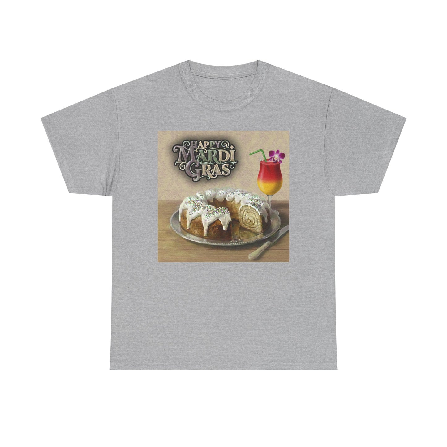 Mardi Gras King Cake and Drink | Happy Mardi Gras Fat Tuesday