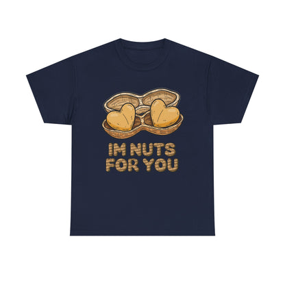 Valentines Day ! "Im Nuts for You" Tee | Heart shaped peanuts | Valentines Gift