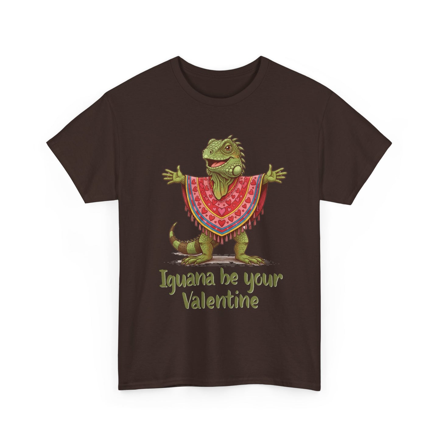 Valentines Day ! "Iguana be your Valentine" Tee | Happy Iguana in Heart Poncho | Valentines Gift
