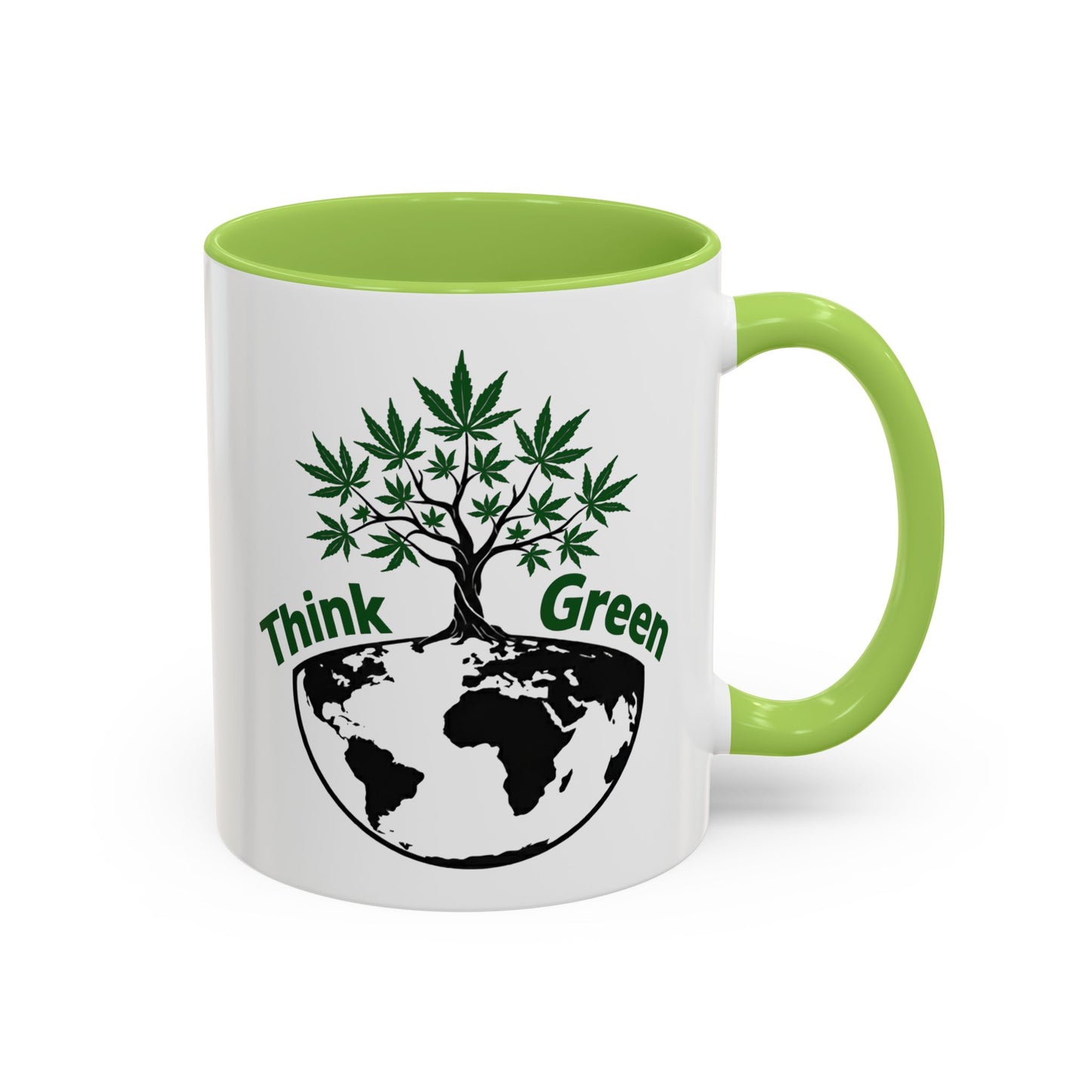 Think Green Tree Earth mug | Accent Coffee Mug 11oz 15oz