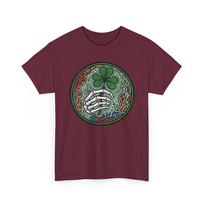 St. Patrick’s Day Skeleton Hand with Shamrock T‑Shirt