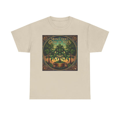 Money Does Grow On TreesMarijuana  tee | vintage cannabis money tree illustration