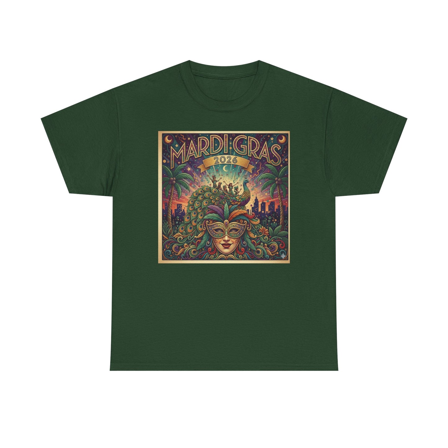 Mardi Gras 2026 | Mask Festival Tee | Fat Tuesday