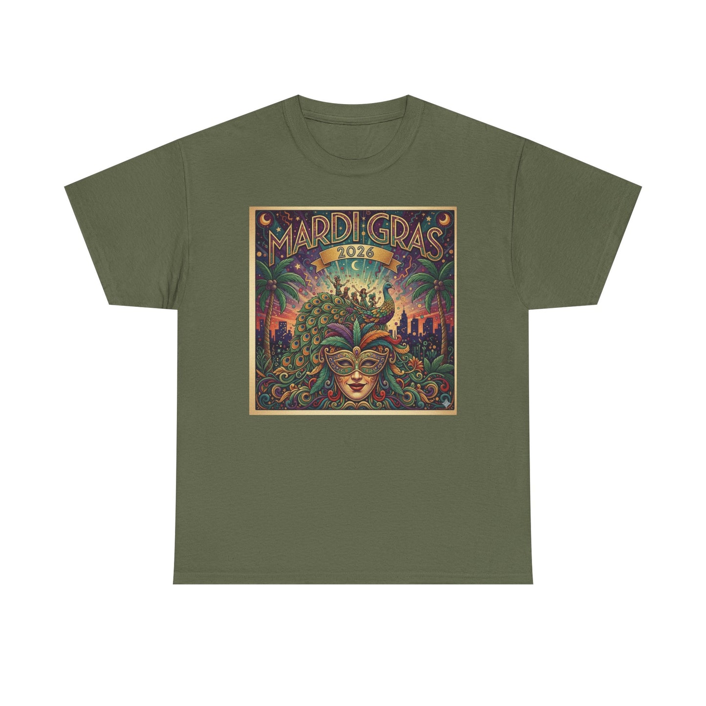 Mardi Gras 2026 | Mask Festival Tee | Fat Tuesday