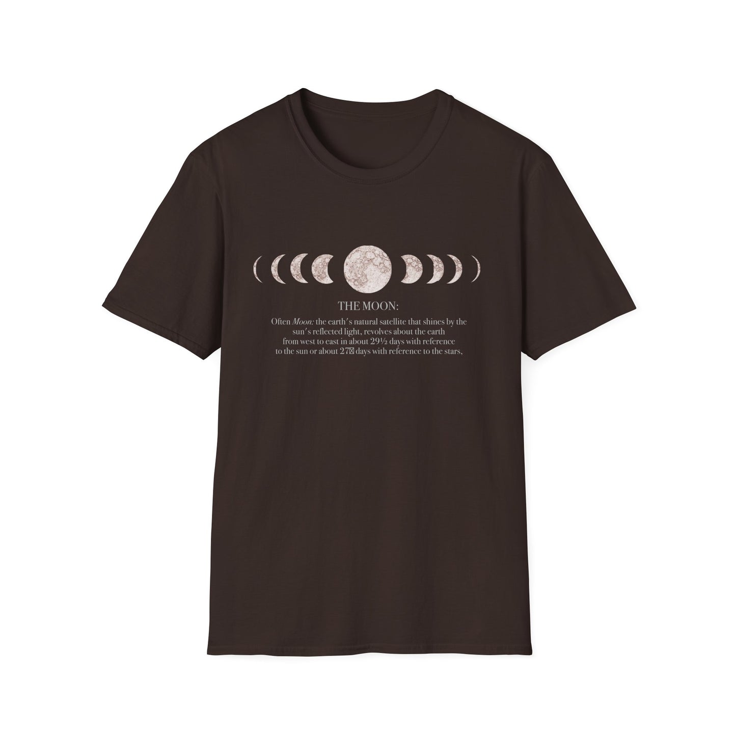 Moon Phases T-Shirt| Lunar Cycle, minimalist astrology design