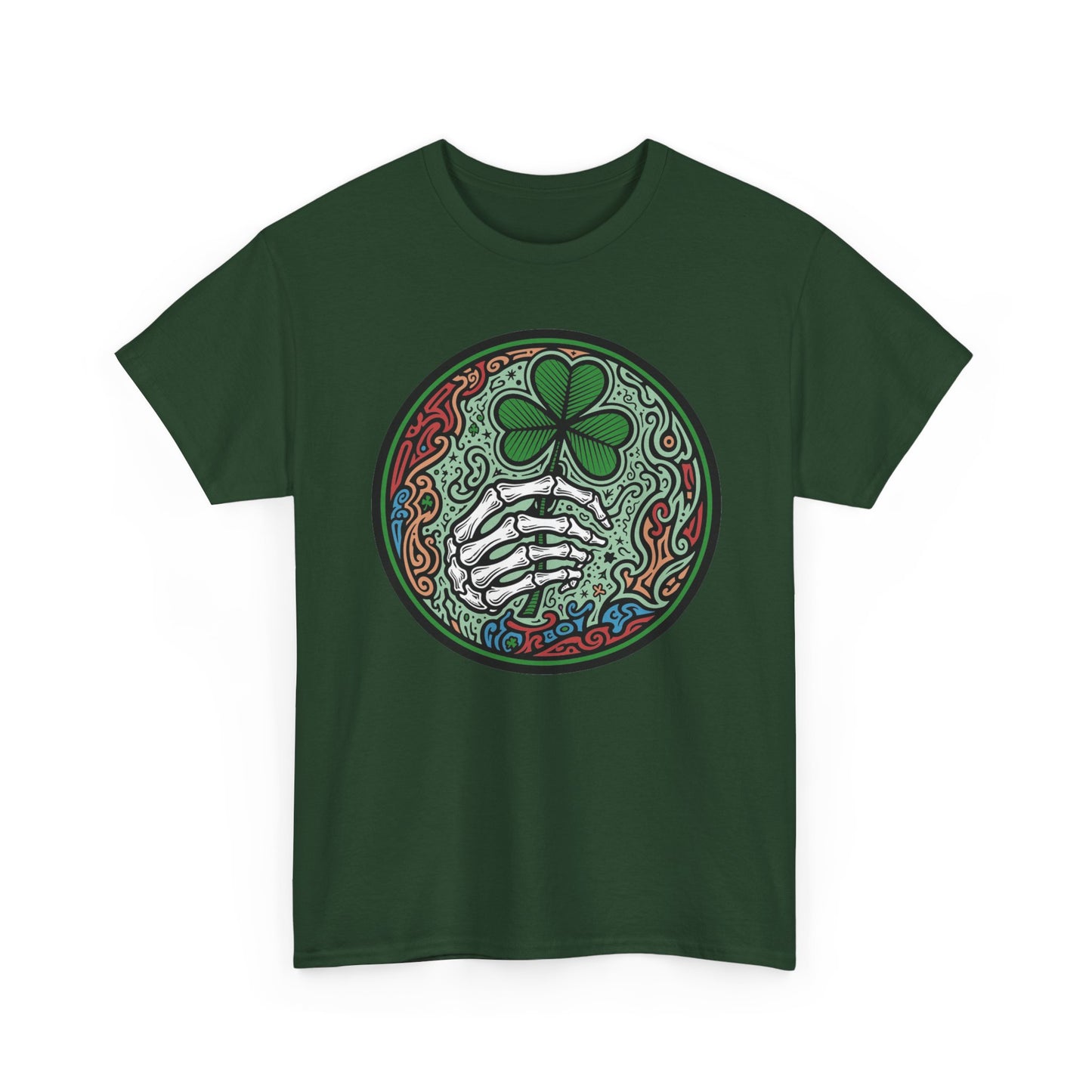 St. Patrick’s Day Skeleton Hand with Shamrock T‑Shirt