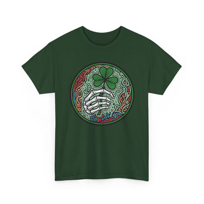 St. Patrick’s Day Skeleton Hand with Shamrock T‑Shirt