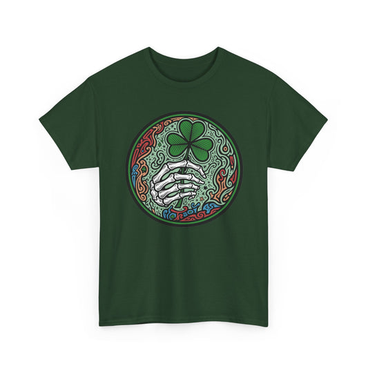 St. Patrick’s Day Skeleton Hand with Shamrock T‑Shirt