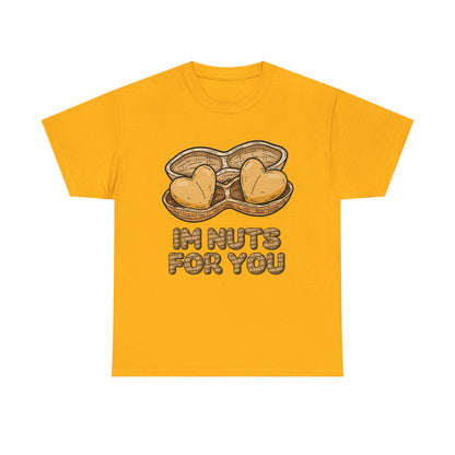 Valentines Day ! "Im Nuts for You" Tee | Heart shaped peanuts | Valentines Gift