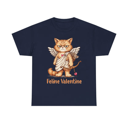 Valentines Day ! Feline Valentine Tee | Grumpy Cat Cupid | Valentines Gift