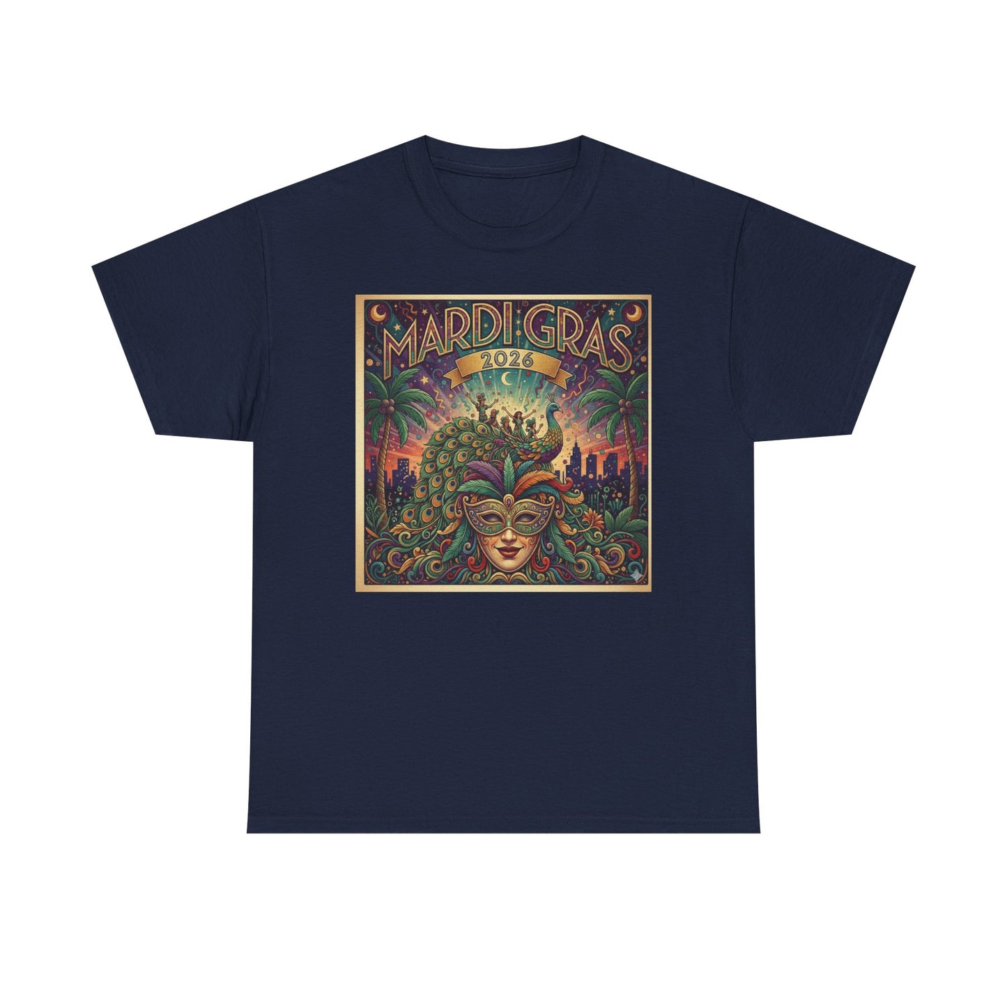 Mardi Gras 2026 | Mask Festival Tee | Fat Tuesday