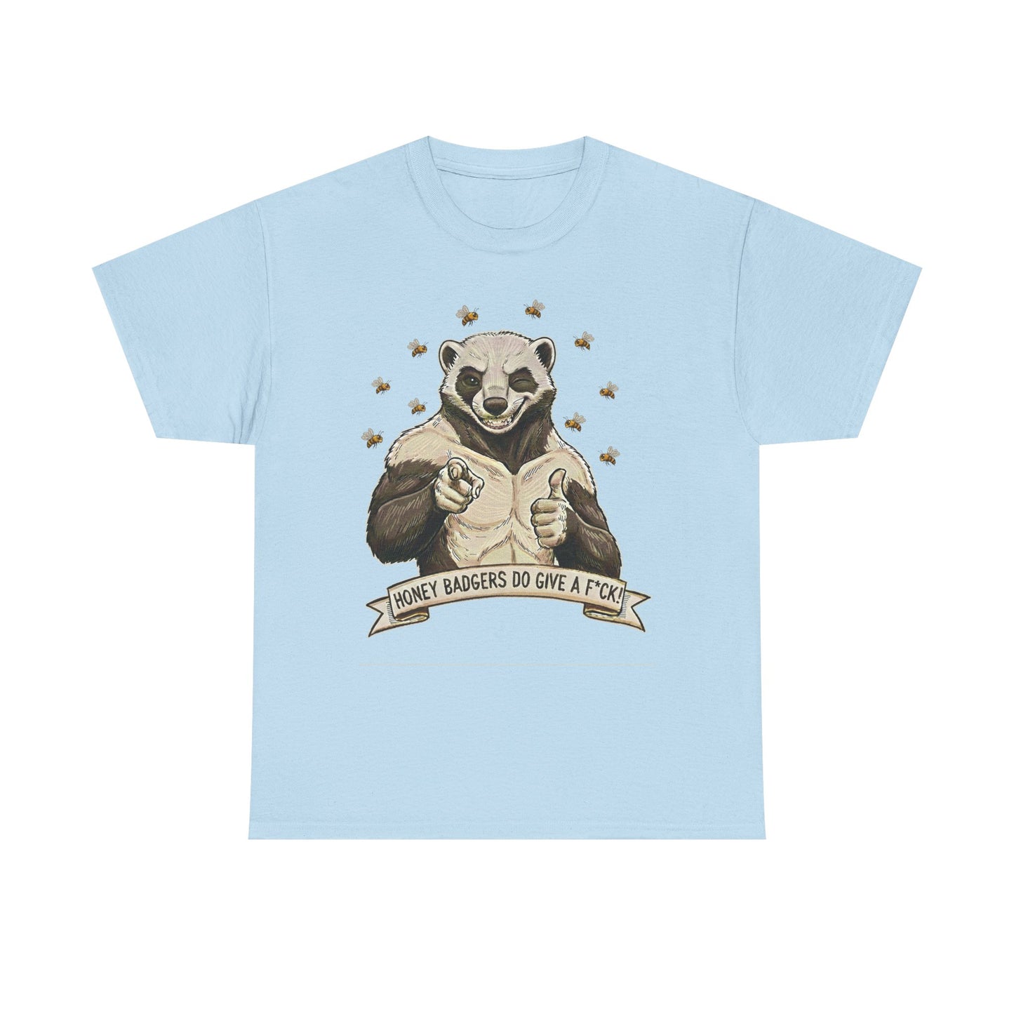 Honey Badger T-Shirt | Honey Badgers Do Give A F*ck Graphic Tee
