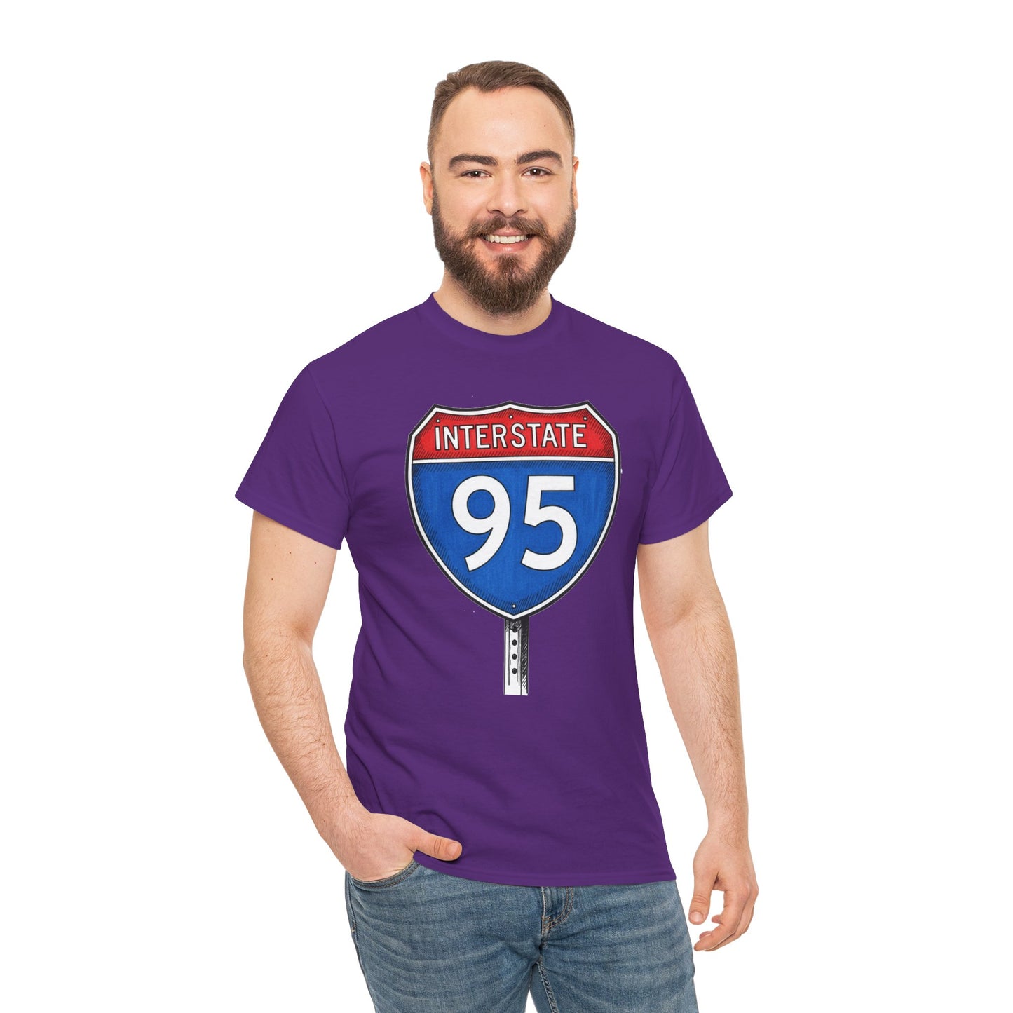 Interstate 95 Sign Tee | Vintage Urban Graphic I95 T-shirt