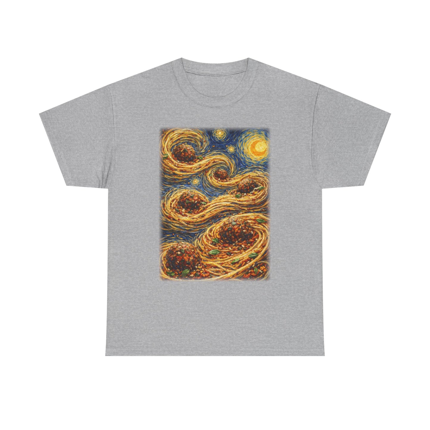 Spaghetti Night Van Gogh Inspired Swirl Tee |  Starry Night Sky Art