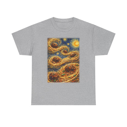 Spaghetti Night Van Gogh Inspired Swirl Tee |  Starry Night Sky Art