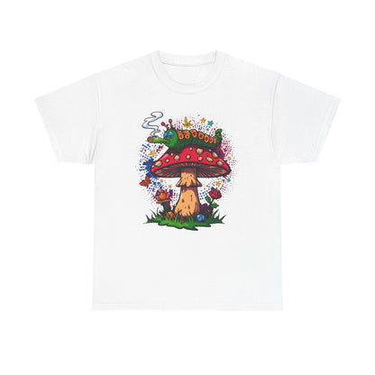 Psychedelic Mushroom Illustration Tee | Trippy Toadstool Graphic T-Shirt