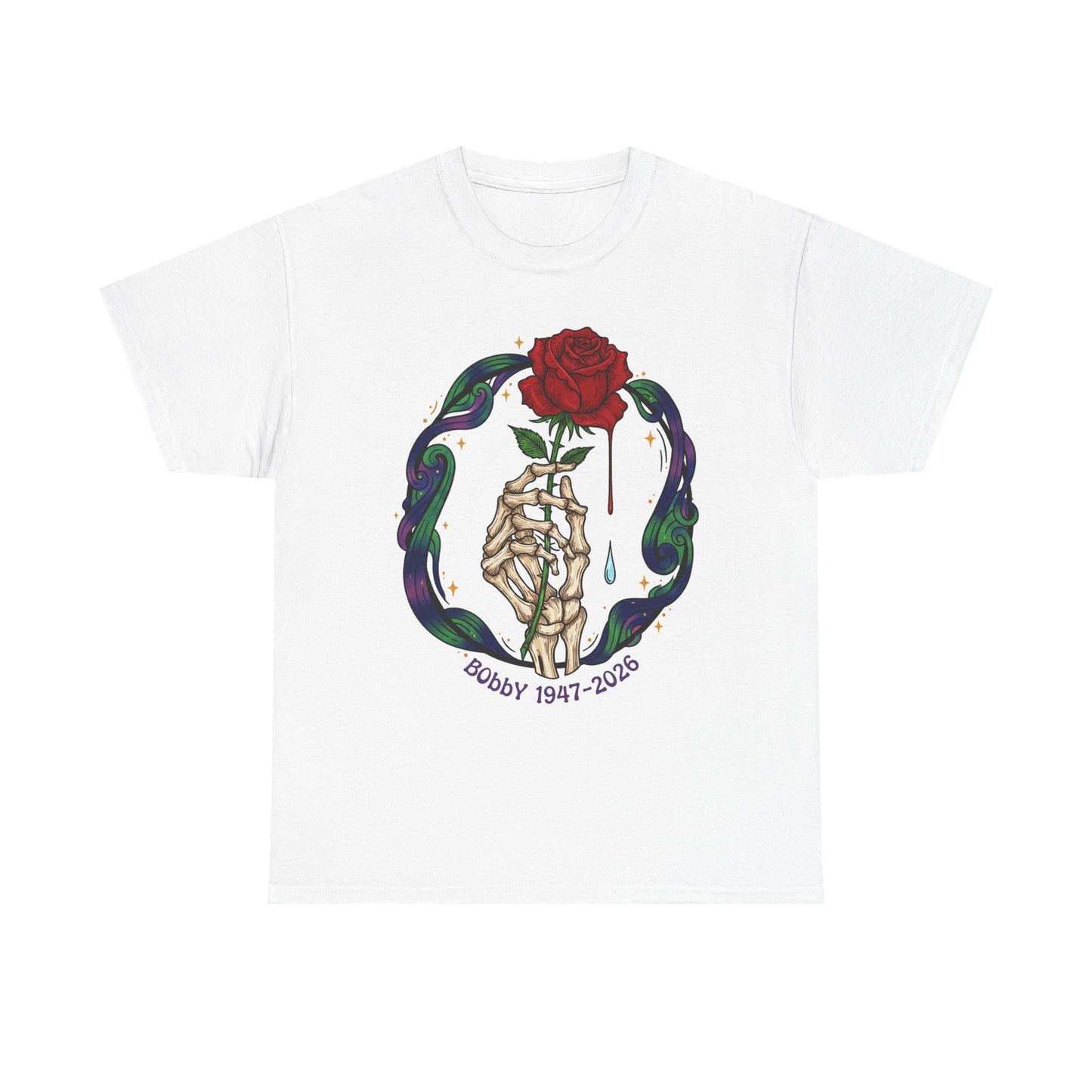 Bobby Weir T-Shirt Crying Rose | Bobby 1947-2026 | Memorial Graphic Tee